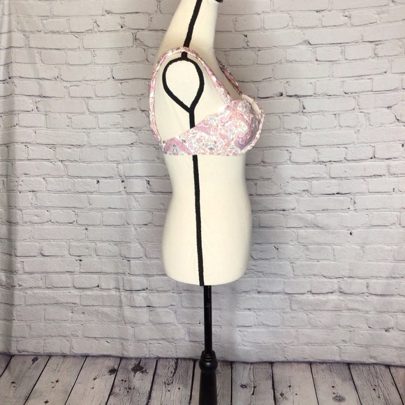 Freshwater Paisley Draped Straps Underwire Swimsuit Bikini Top Large NWT - Picture 8 of 15